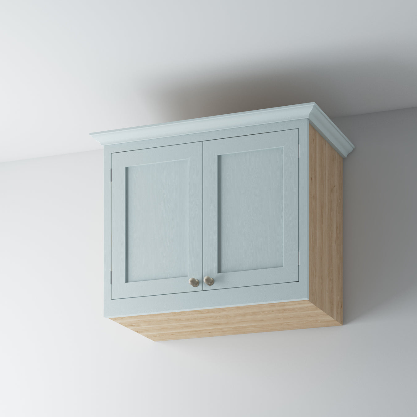 OAK Cabinets with Painted OAK Shaker Doors Wall Cabinets - Foxstow