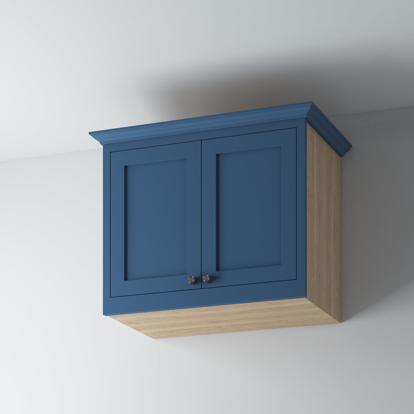 In Frame Oak Cabinets with Painted MDF Doors Wall Cabinets - Foxstow