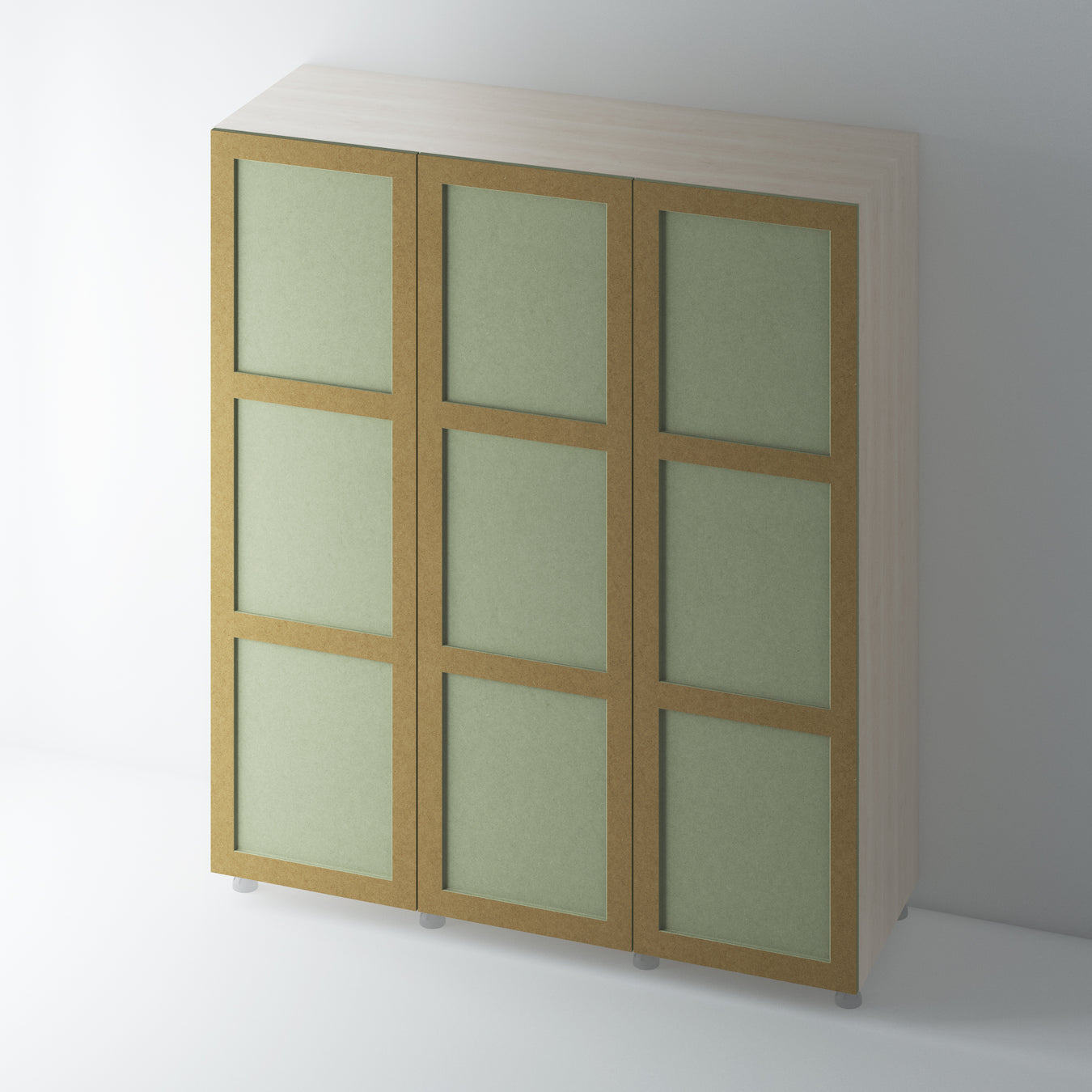 Bare 3 Panel Shaker Wardrobe Doors - Foxstow