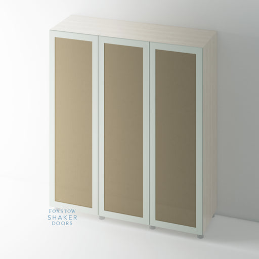 Painted, Single Panel Shaker Wardrobe Door with RATTAN - Foxstow