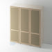 OAK, 2 Panel Shaker Rattan Wardrobe Door - Foxstow