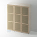 OAK, 3 Panel Shaker Rattan Wardrobe Door - Foxstow