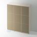 OAK, Slimline Shaker 3 Panel Wardrobe Door with RATTAN - Foxstow