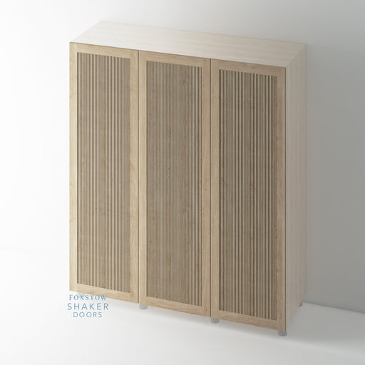 OAK, Shaker Reeded Wardrobe Door for IKEA PAX - Foxstow