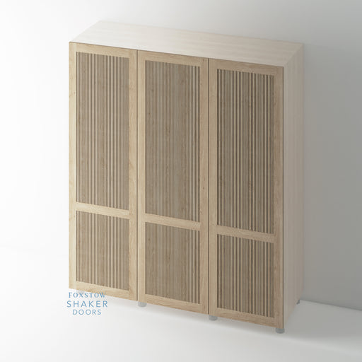 OAK, Shaker Reeded Wardrobe Door for IKEA PAX - Foxstow