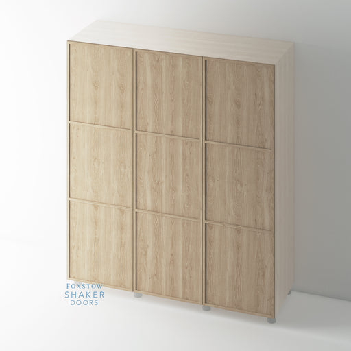Super Skinny Shaker OAK 3 Panel Wardrobe Door - Foxstow