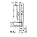 Concealed Cup Hinge, 120° Standard, Full Overlay Mounting, Tiomos with 2mm Cruciform Fixing Plate - Foxstow