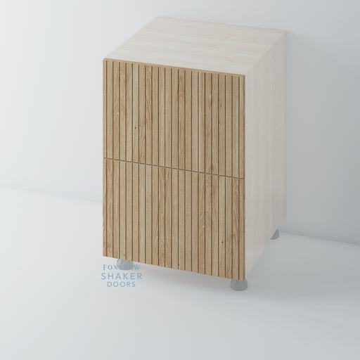 OAK, Flat Grooved Kitchen Drawer for HOWDENS - Foxstow