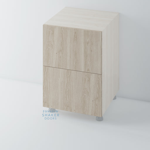 OAK, White Washed Flat Drawer Front - Foxstow