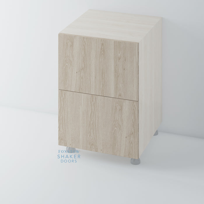OAK, White Washed Flat Drawer Front - Foxstow
