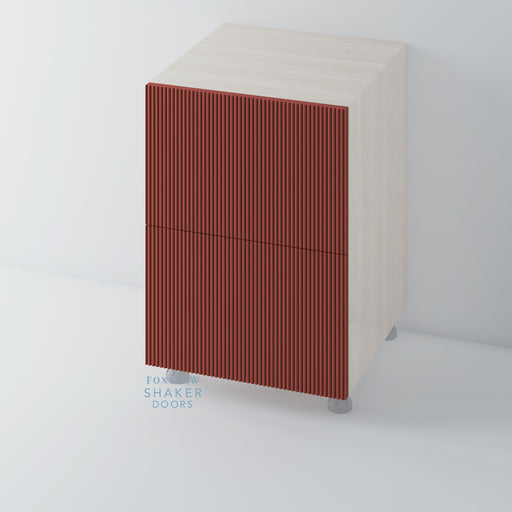 Painted, Flat Reeded Kitchen Drawer for IKEA METOD - Foxstow