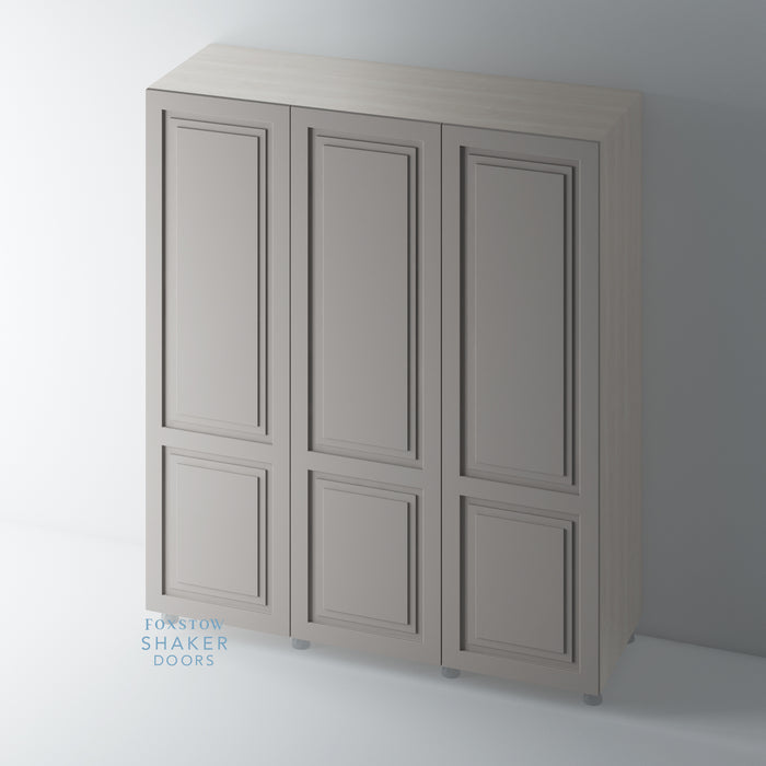 Painted, 2 Panel Stepped Panel Shaker Wardrobe Door - Foxstow
