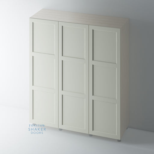 Painted, 3 Panel Shaker with OVOLO Wardrobe Door - Foxstow