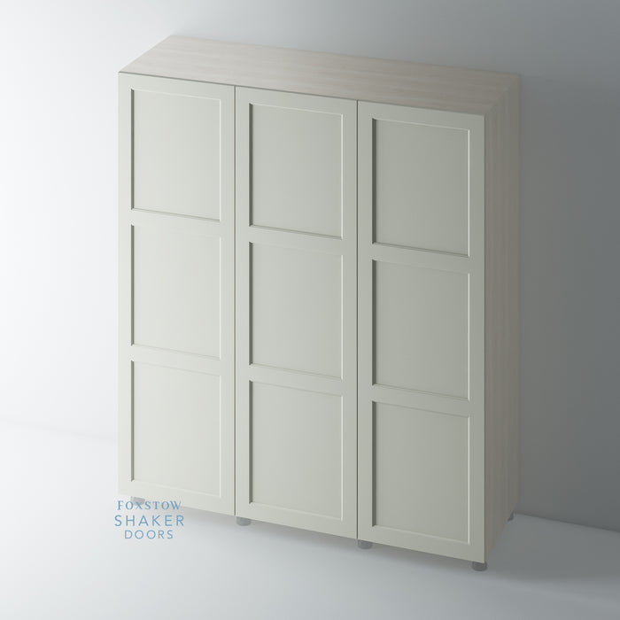 Painted, 3 Panel Shaker with OVOLO Wardrobe Door - Foxstow