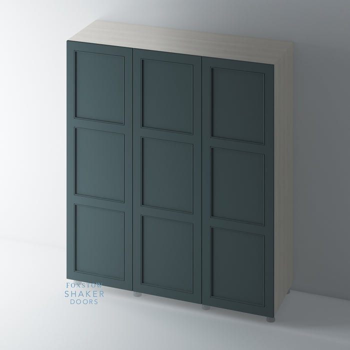 Painted, Shaker Wardrobe Door with Staff Bead Mouldings for IKEA PAX - Foxstow