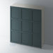 Painted, Shaker Wardrobe Door with Staff Bead Mouldings for IKEA PAX - Foxstow