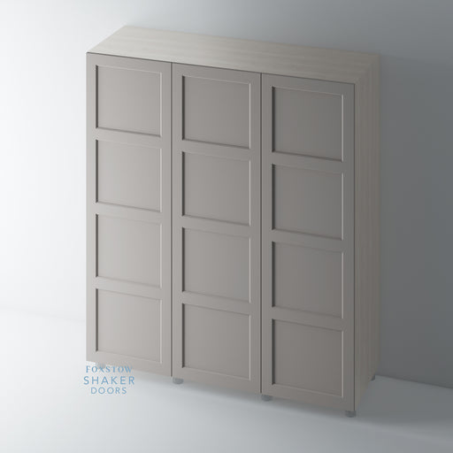 Painted, 4 Panel Shaker with OVOLO Wardrobe Door - Foxstow