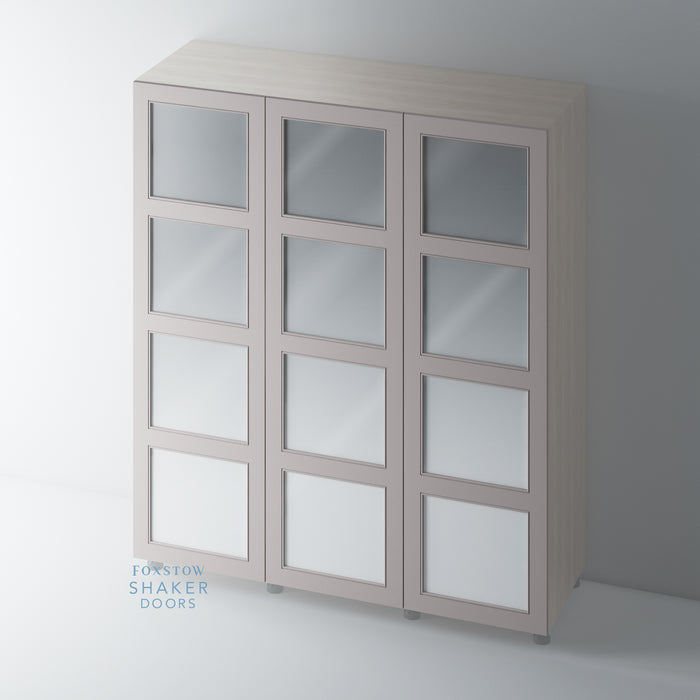 Painted, Mirrored Shaker with Staff Bead Mouldings for IKEA PAX - Foxstow