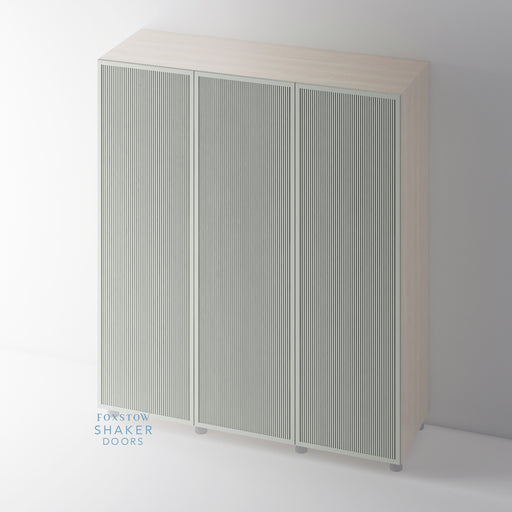 Painted, Slimline Shaker Reeded Wardrobe Door - Foxstow