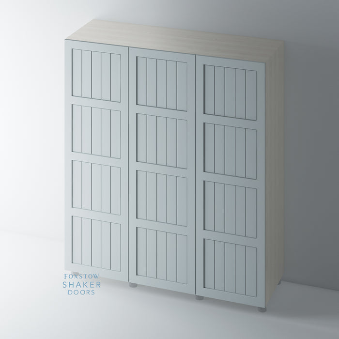 Painted, Tongue & Groove Panel Shaker Wardrobe for IKEA PAX - Foxstow