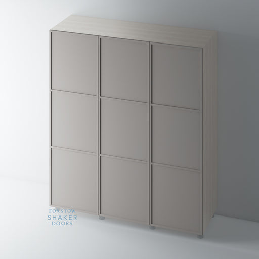 Painted, Slimline 3 Panel Shaker Wardrobe Door - Foxstow