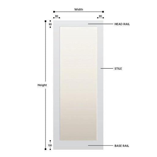 Glazed Single Panel Hardwood Shaker Door - Foxstow