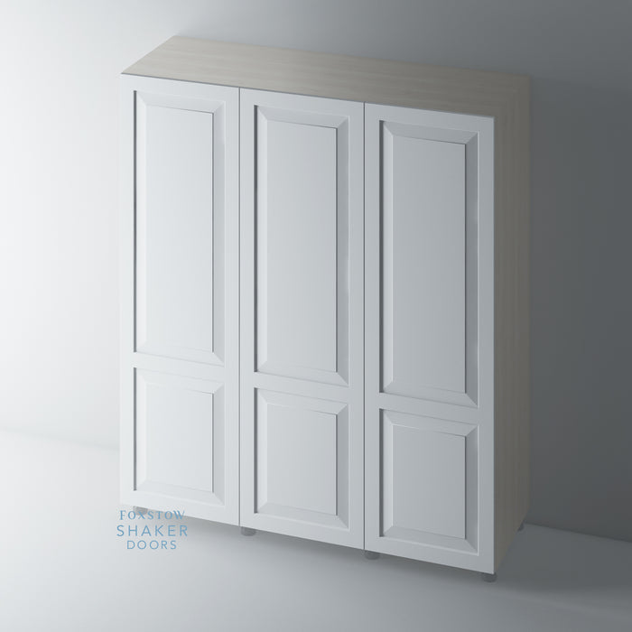 Primed, 2 Panel Raised Panel Shaker Wardrobe Door - Foxstow