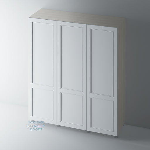 Primed, 2 Panel Shaker with STAFF BEAD Wardrobe Door - Foxstow