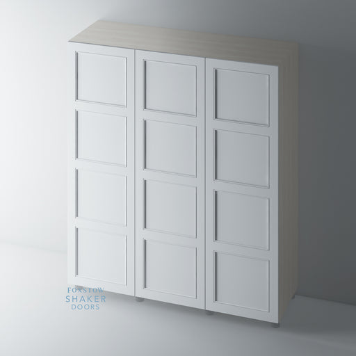 Primed, 4 Panel Shaker with STAFF BEAD Wardrobe Door - Foxstow