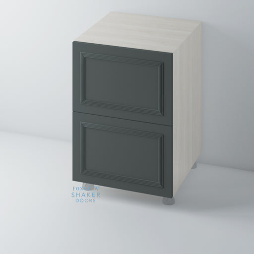 Painted, Flat Panel Drawer Front with REED Moulding - Foxstow