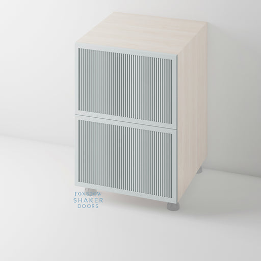Painted, Slimline Shaker Reeded Kitchen Drawer - Foxstow