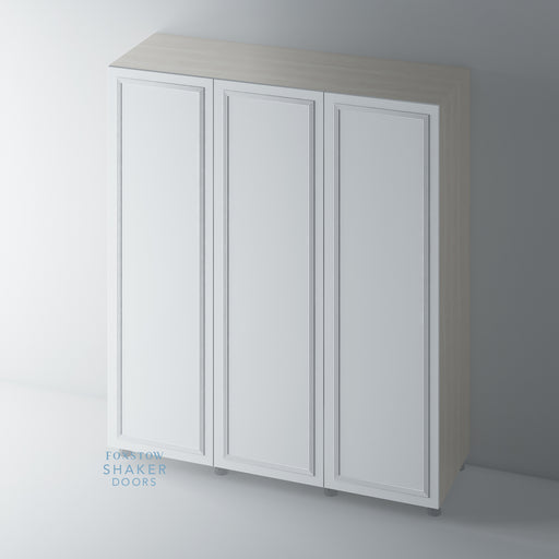 Primed, Flat Door with Reed Moulding for IKEA PAX - Foxstow