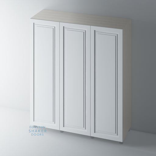 Primed, Stepped Panel Shaker Wardrobe Door - Foxstow