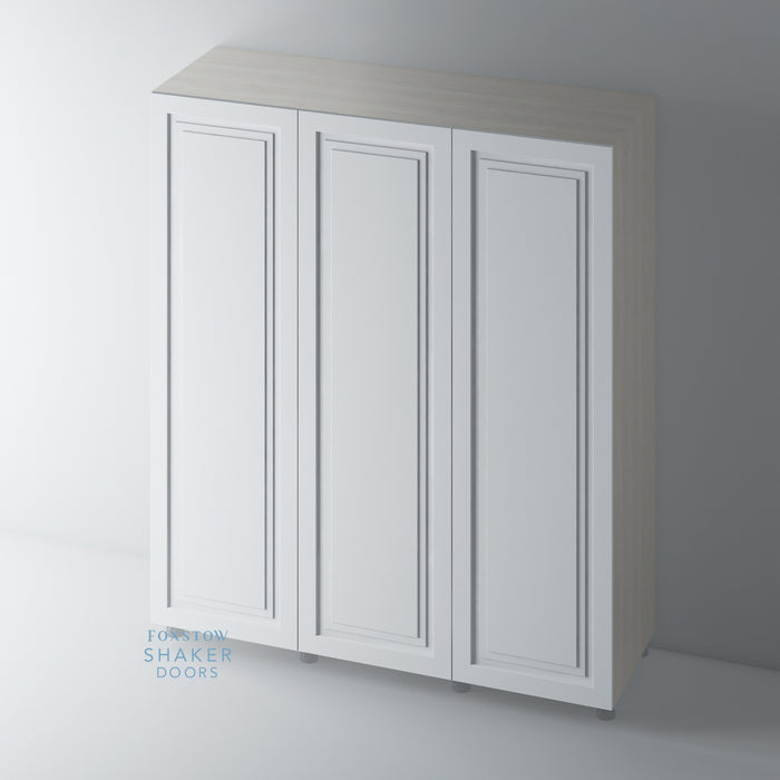 Primed, Shaker Stepped Panel Wardrobe Door for IKEA PAX - Foxstow