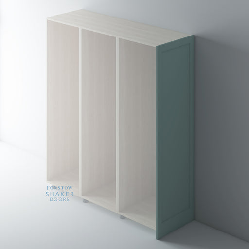Painted, Shaker End Panel with OVOLO Mouldings for IKEA PAX - Foxstow