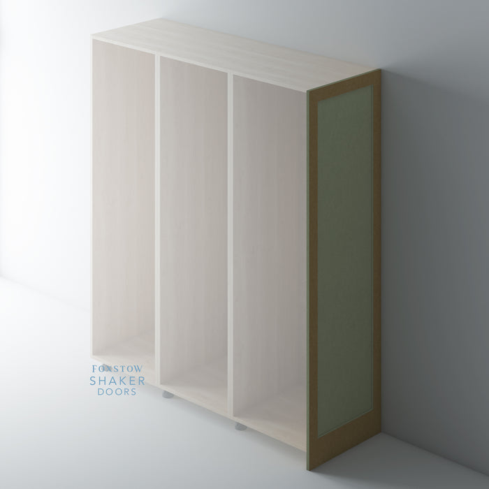 Bare, Shaker Kitchen End Panel with Ovolo Moulding for HOWDENS - Foxstow