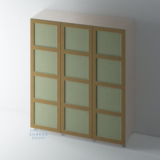 Bare, 4 Panel Shaker Wardrobe Door with OVOLO Mouldings - Foxstow