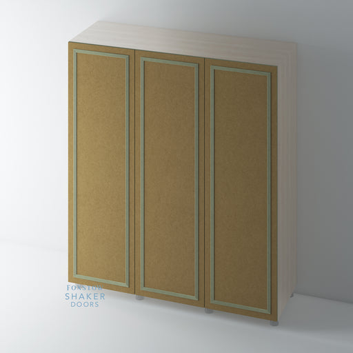 Bare, Flat Wardrobe Door with REED Mouldings - Foxstow