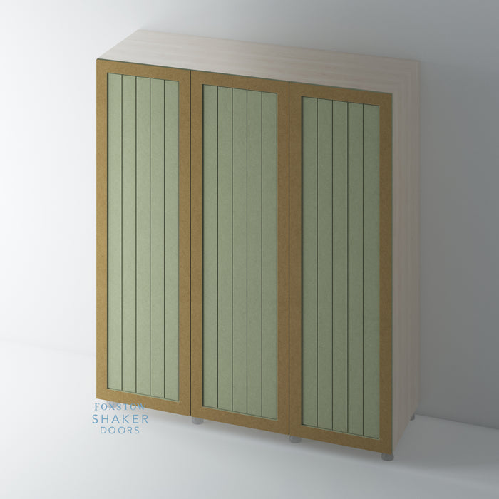 Bare, Shaker Wardrobe Door with TONGUE & GROOVE Panel - Foxstow