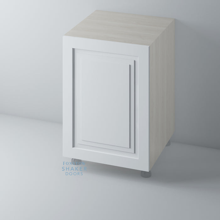 Primed, Stepped Panel Shaker Kitchen Door - Foxstow
