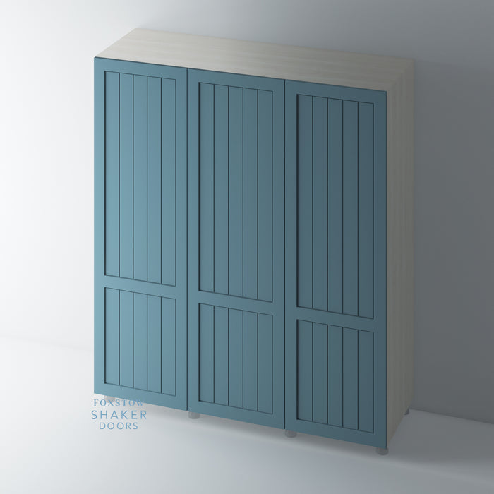 Painted, Tongue & Groove Panel Shaker Wardrobe for IKEA PAX - Foxstow