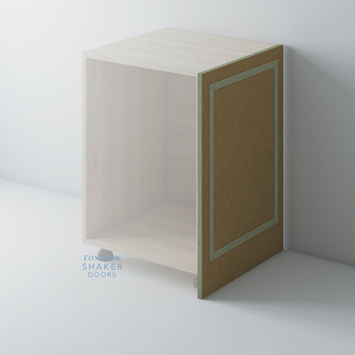 Bare, Flat Panel End Panel with Reed Mouldings for IKEA METOD - Foxstow