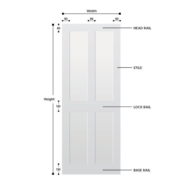 4 Panel Vertical Hardwood Shaker Door - Foxstow