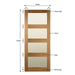 Glazed 4 Panel Solid Oak Shaker Door - Foxstow