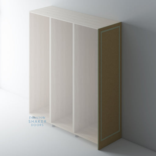 Bare, Flat End Panel with Reed Moulding for IKEA PAX - Foxstow