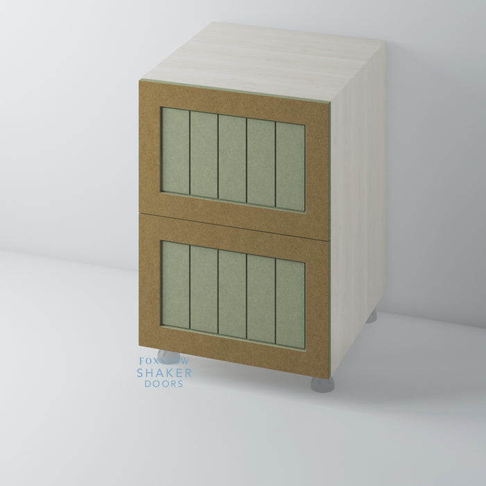 Bare, Shaker Drawer Front with Tongue & Groove for HOWDENS - Foxstow