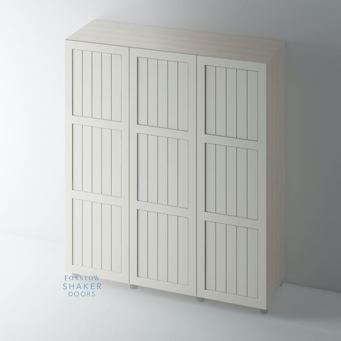 Painted, Tongue & Groove Panel Shaker Wardrobe for IKEA PAX - Foxstow