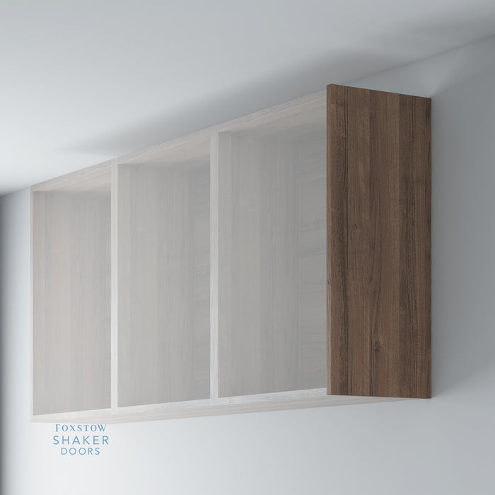 Walnut Veneer Flat End Panel for IKEA METOD - Foxstow