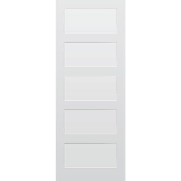 5 Panel Primed Hardwood Shaker Door - Foxstow