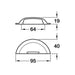 Jude, Brass, Cup Pull Handle - Foxstow